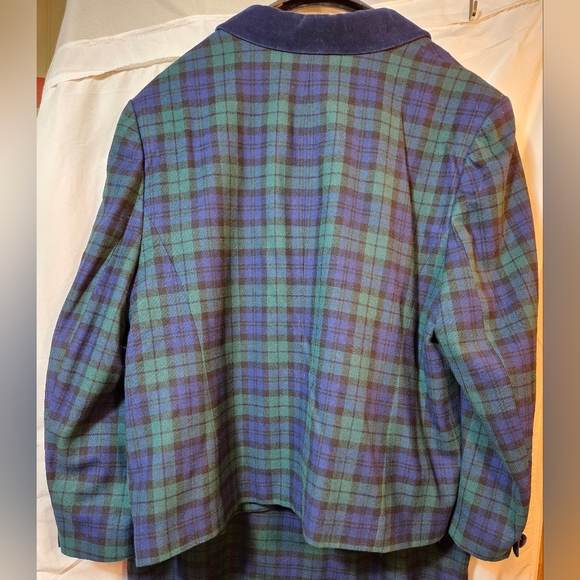 Women's 24 plus size Pendelton plaid wool skirt suit (uc) - Picture 4 of 12